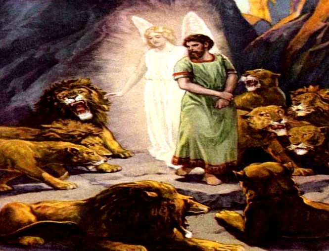 Daniel en el foso de los leones en la Biblia